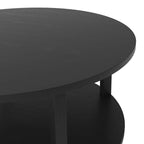 Black Round Wooden Coffee Table