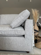 Santorini Large Corner Sofa with Footstool in Grey