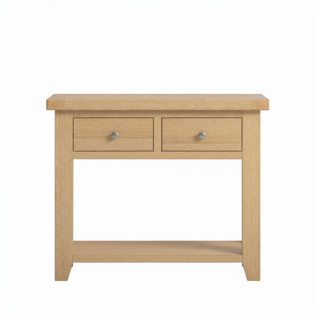 Windsor 2 Drawer Console Table - Natural Oak

