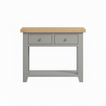 Windsor 2 Drawer Console Table - Pebble Grey/Oak