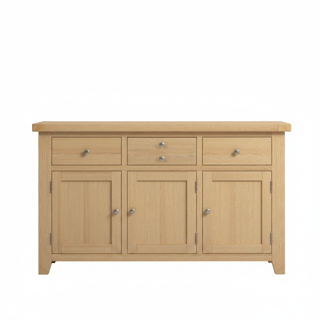 Windsor 3 Door 3 Drawer Sideboard - Natural Oak