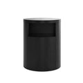 Black Cylindrical Bedside Cabinet