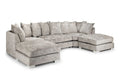 Bishop U-Shape Sofa In Truffle Scatter-back Model