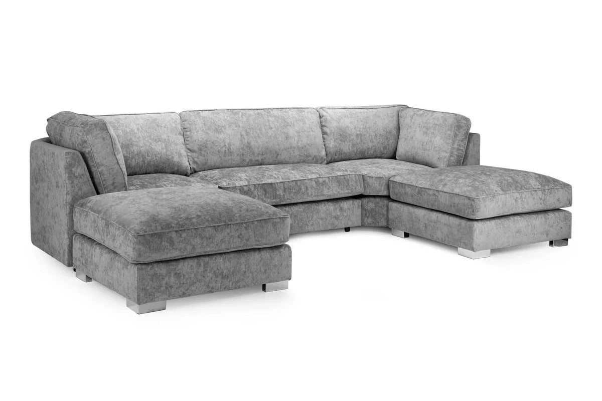 Bishop Scatterback or Fullback U Shape Sofa in either Truffle or Platinum