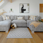 Bishop Scatterback or Fullback U Shape Sofa in either Truffle or Platinum