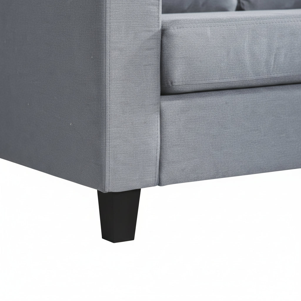 Light Grey Fabric Universal Corner Sofa