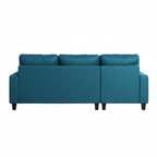 Teal Fabric Universal Corner Sofa