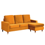 Orange Velvet Universal Corner Sofa