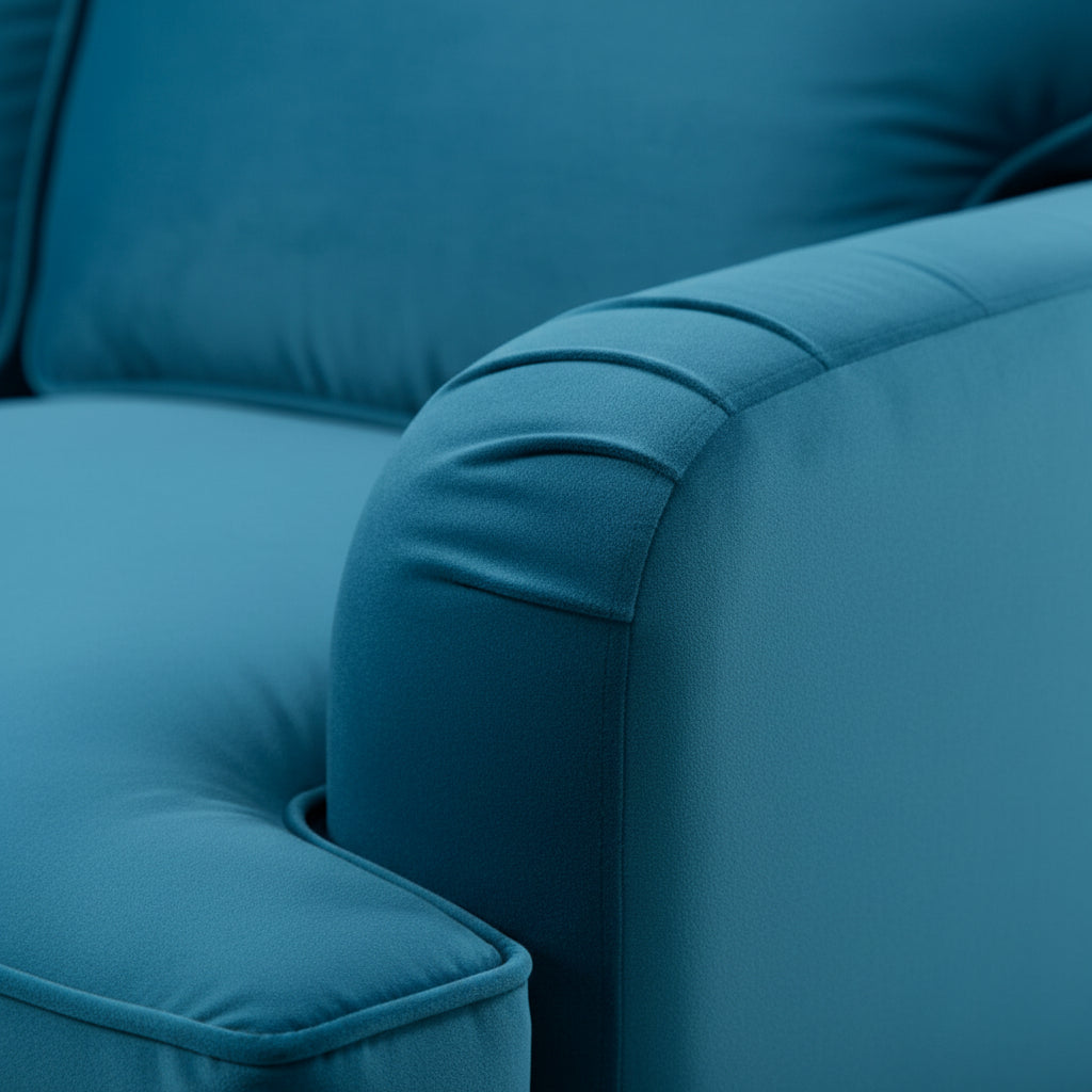 Olivia 3 Seater Sofa in Teal Velvet by Harry Christian Home