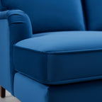 Olivia Royal Blue Universal L Shape Corner Sofa by Harry Christian Home