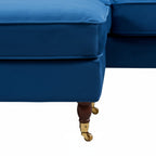 Olivia Royal Blue Universal L Shape Corner Sofa by Harry Christian Home