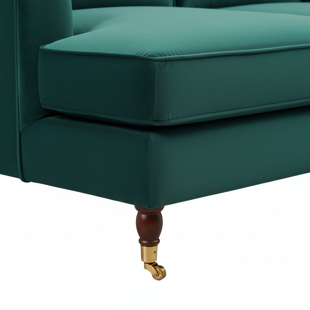 Olivia Forest Green Universal L Shape Corner Sofa by Harry Christian Home