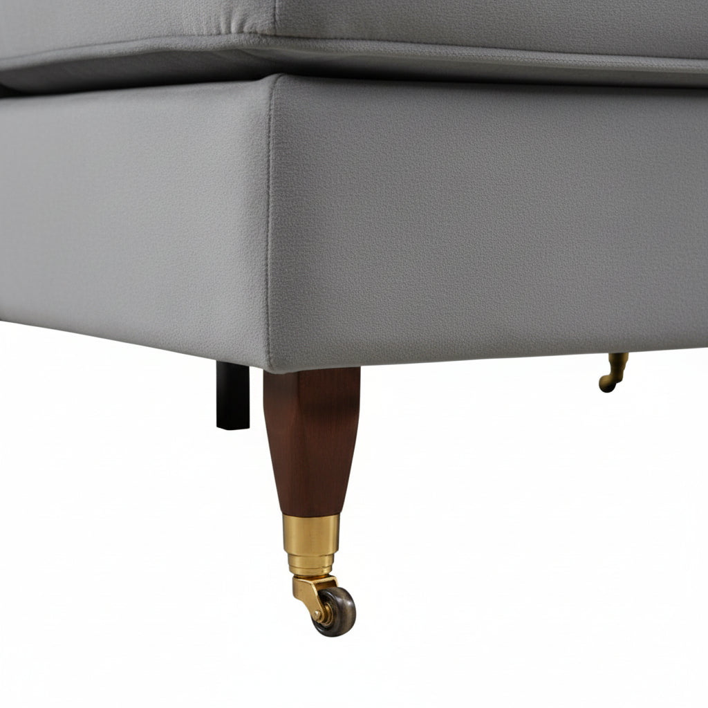 Olivia Grey Velvet U Shape Sofa by Harry Christian Home