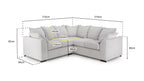 Colbee Large Corner Sofa In Blue
