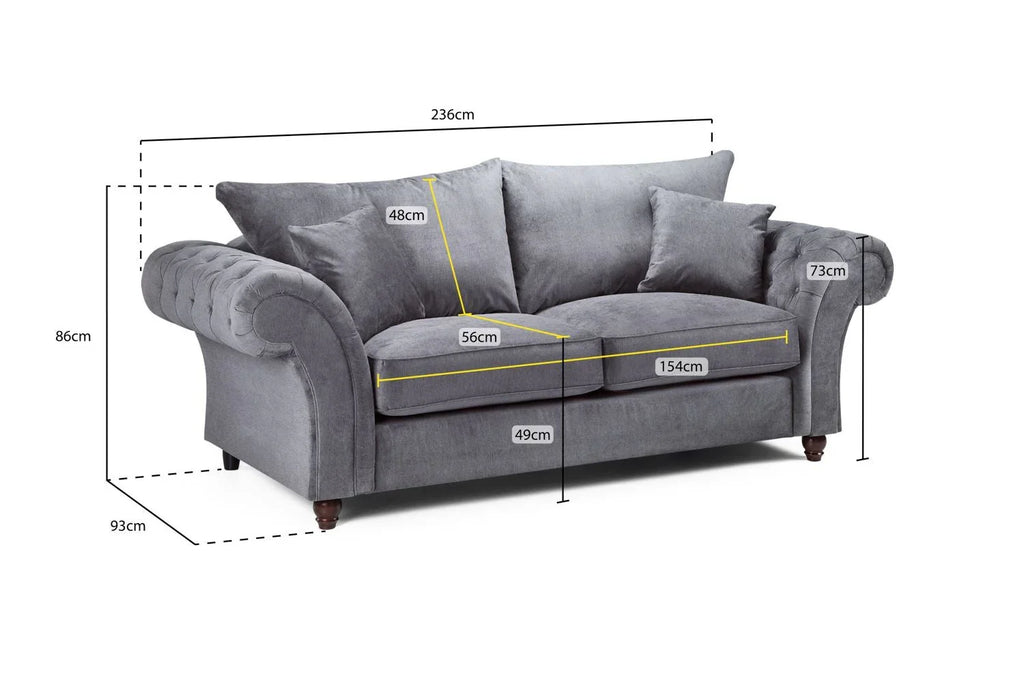 Windsor 3 Seater Sofa In Stone