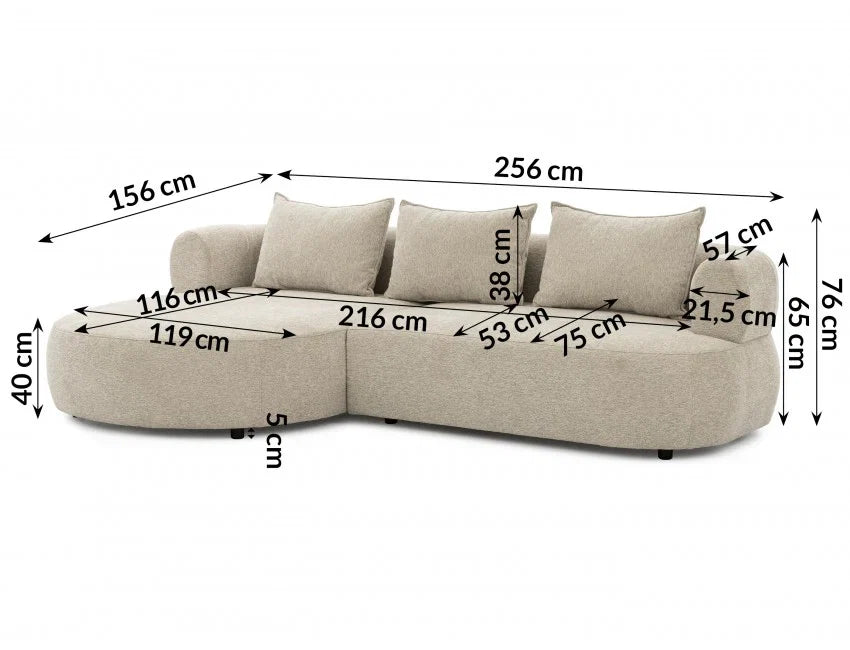 Novello Left Hand Facing Corner Sofa