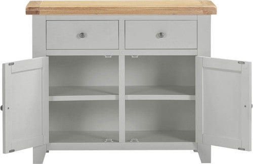 3 Piece Grey & Oak Living Room Furniture Set