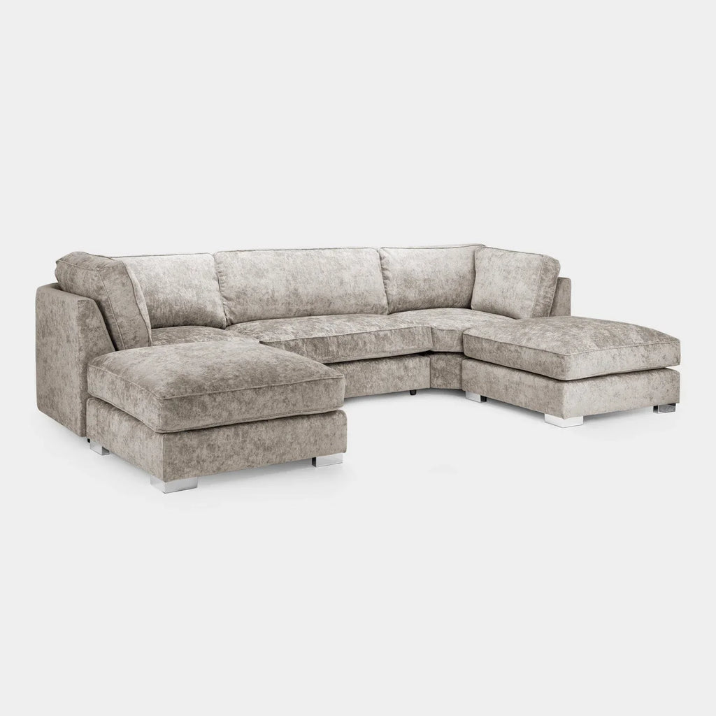 Bishop U-Shape Sofa In Truffle Full-back Model