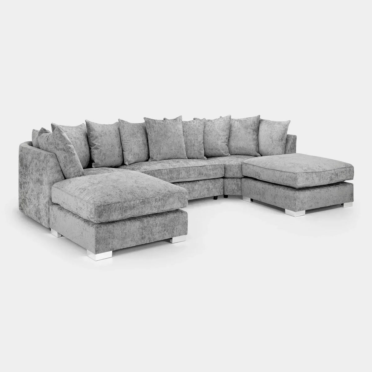 Bishop Scatterback or Fullback U Shape Sofa in either Truffle or Platinum