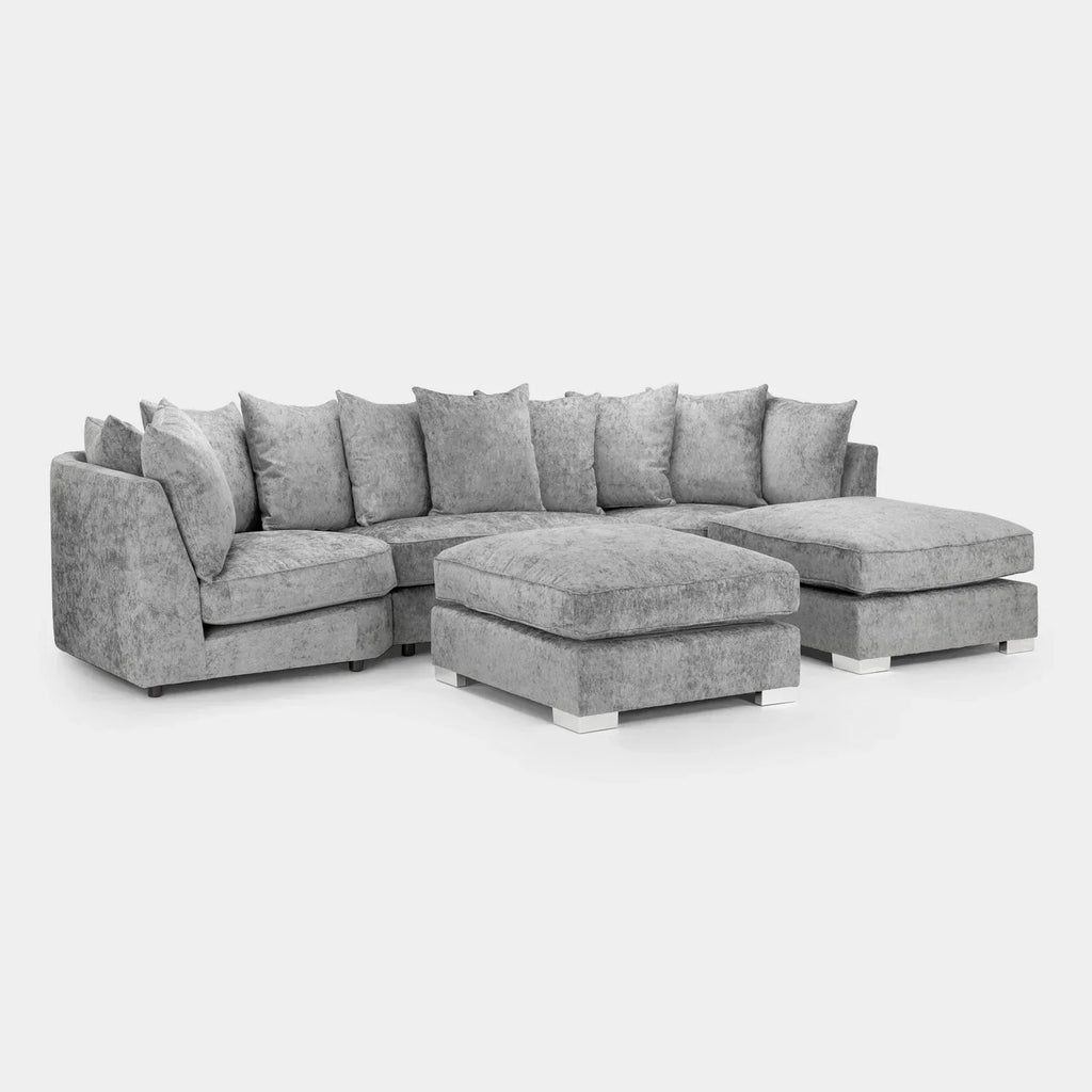 Bishop Scatterback or Fullback U Shape Sofa in either Truffle or Platinum