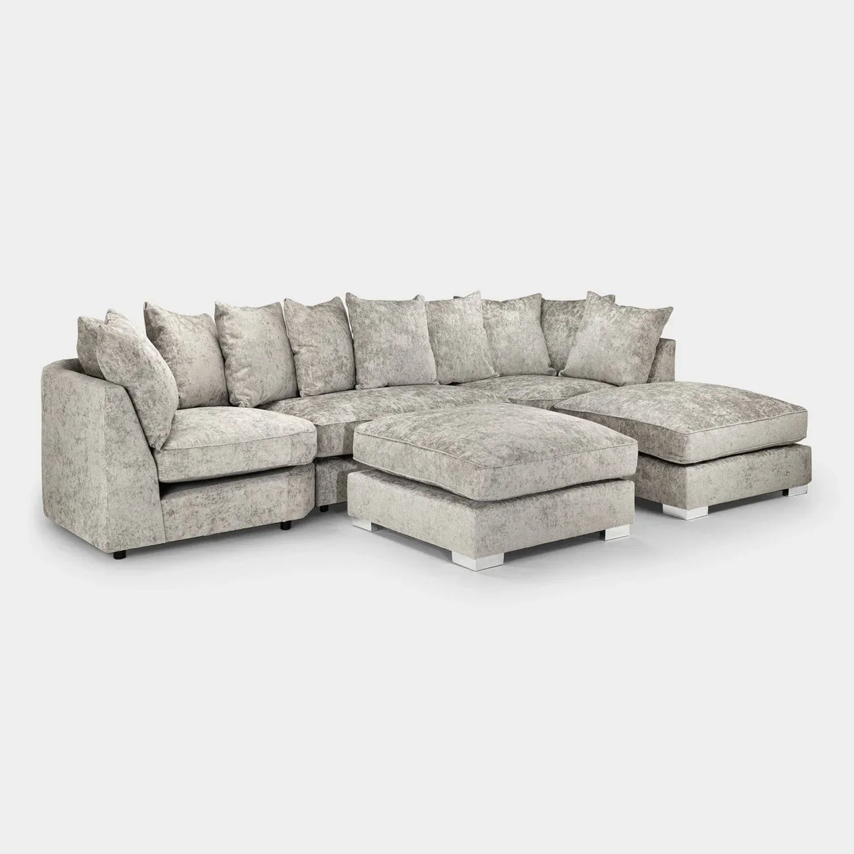 Bishop Scatterback or Fullback U Shape Sofa in either Truffle or Platinum