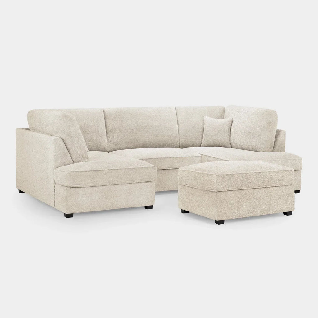 Carnaby Cinema U-Shape Sofa In Boucle Beige