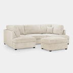 Carnaby Cinema U-Shape Sofa In Boucle Beige