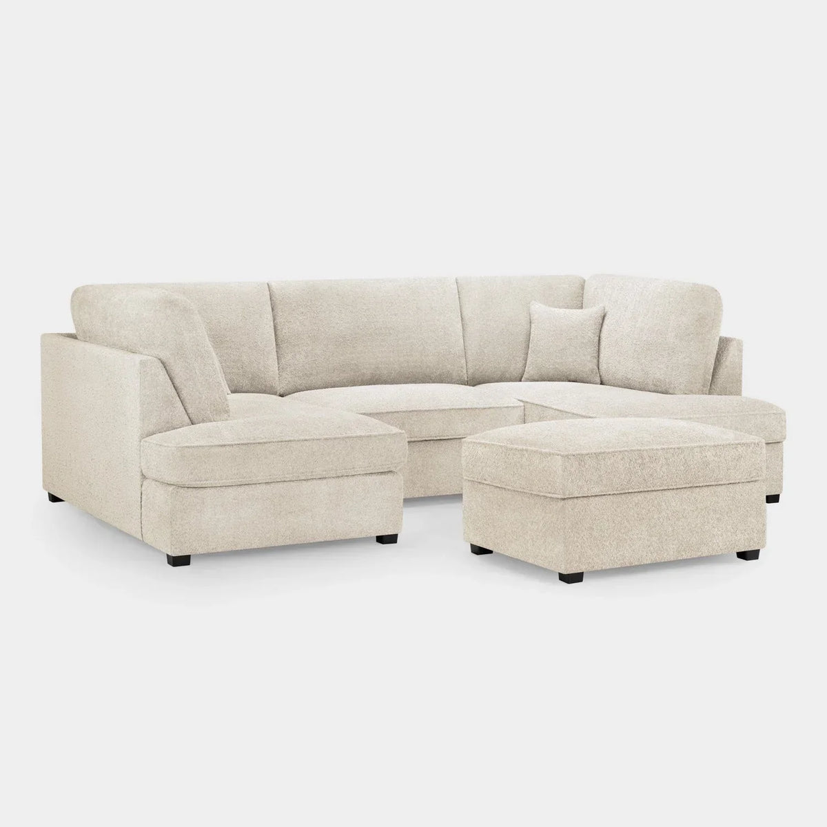 Carnaby Cinema U-Shape Sofa In Boucle Beige