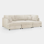 Carnaby Cinema U-Shape Sofa In Boucle Beige