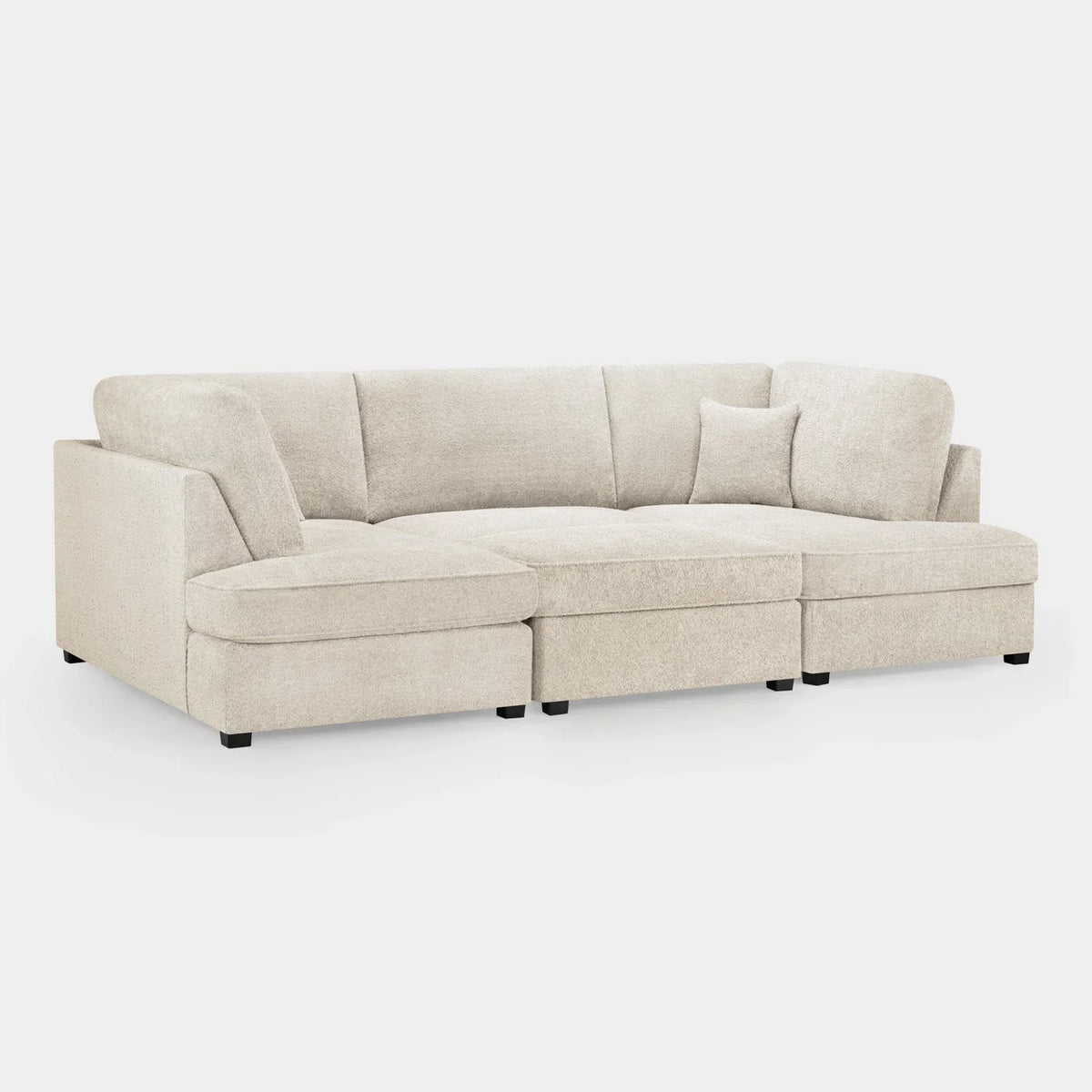Carnaby Cinema U-Shape Sofa In Boucle Beige
