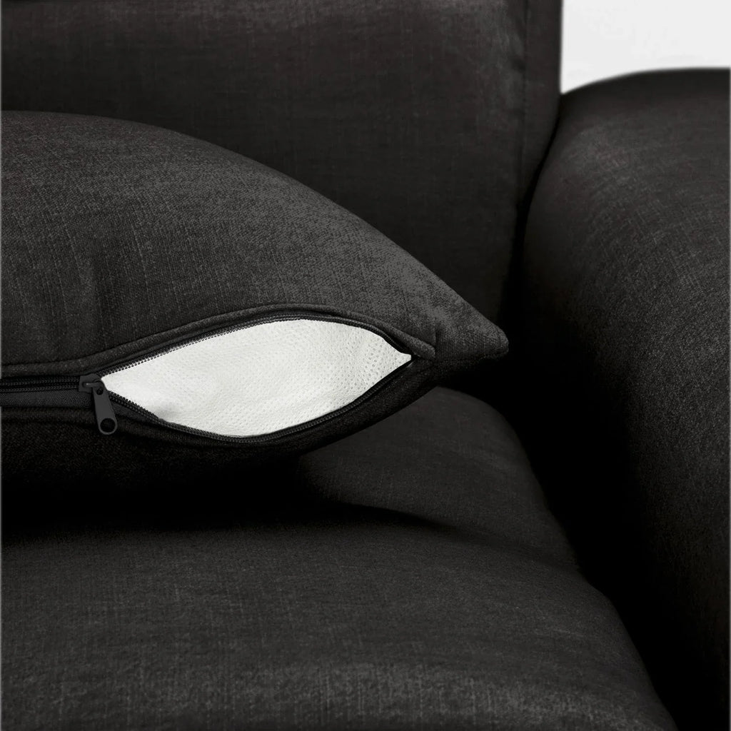 Jacob Right Hand Corner Sofa In Black