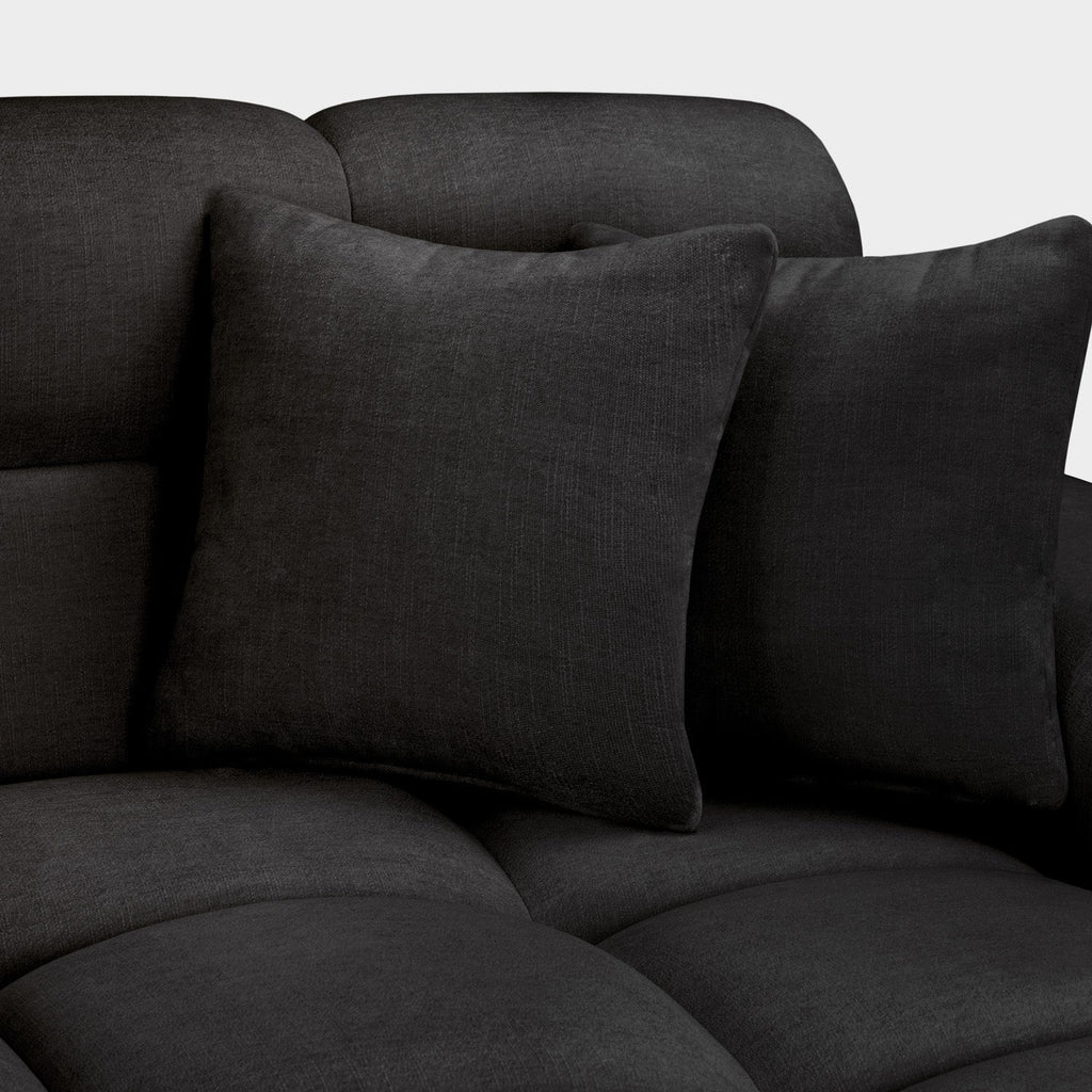 Jacob Left Hand Corner Sofa In Black