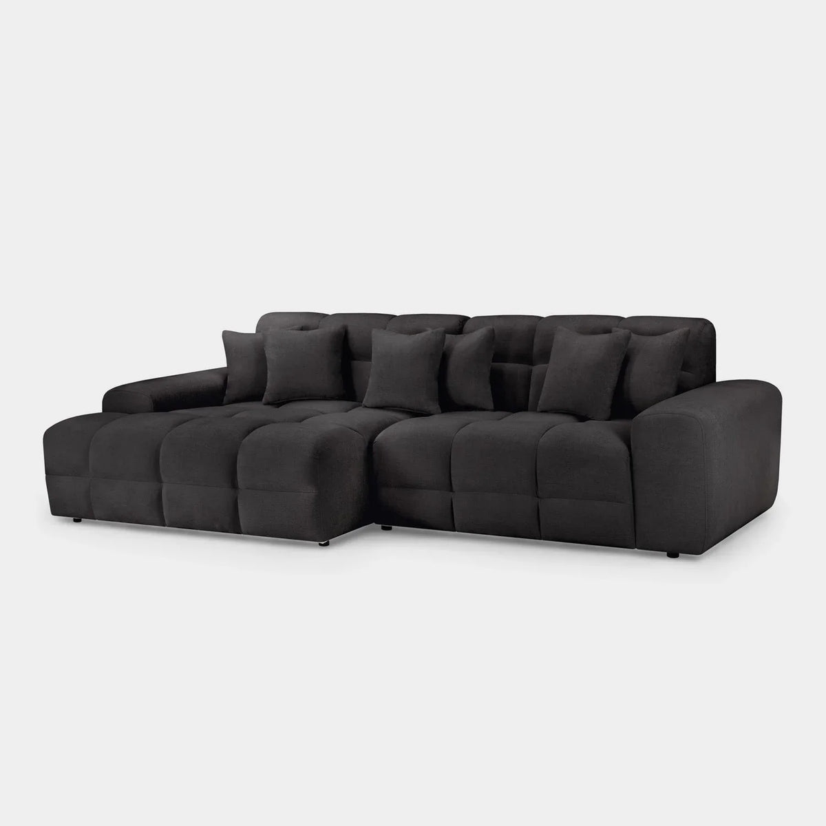 Jacob Left Hand Corner Sofa In Black