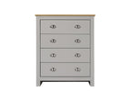 Grey And Oak Three Piece Bedroom Furniture Set