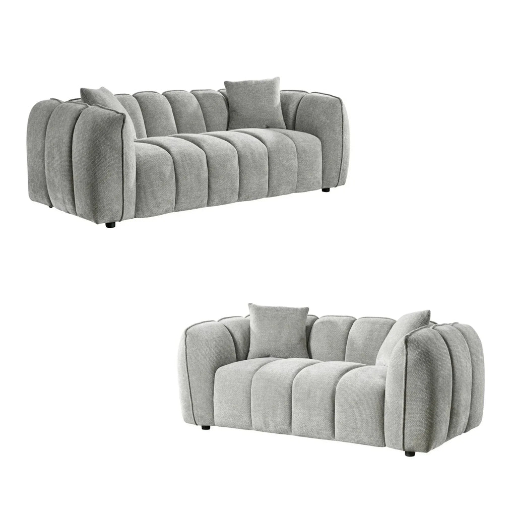 Venice Sofa Set In Grey