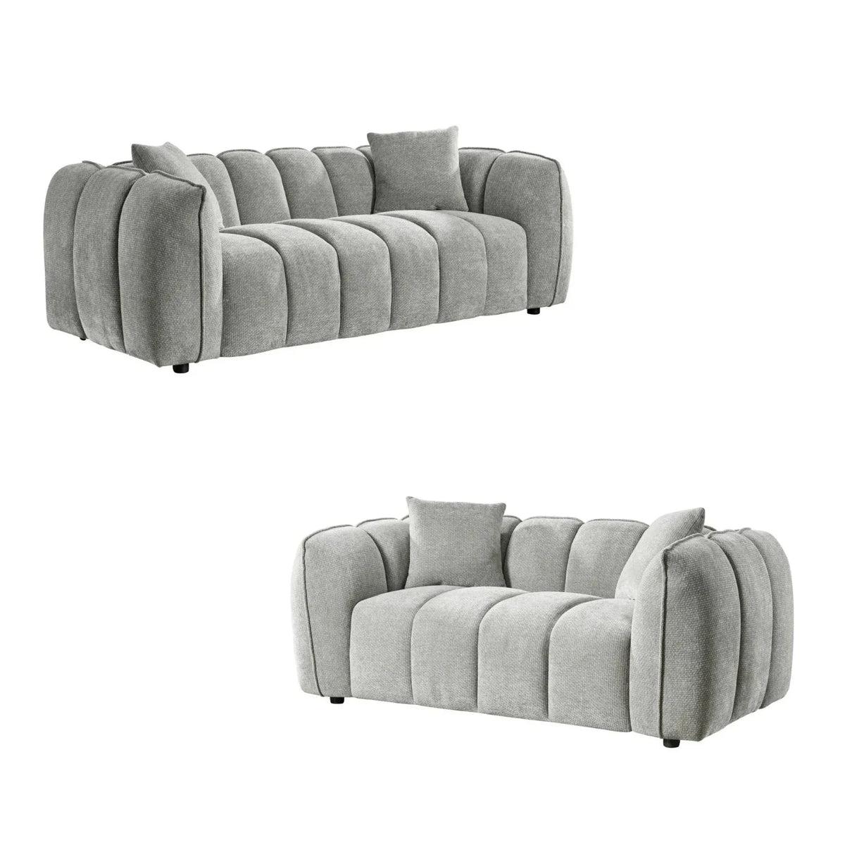 Venice Sofa Set In Grey