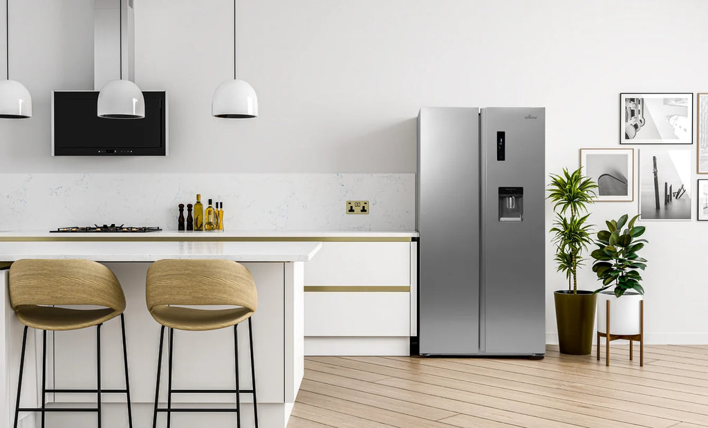 430L American Style Fridge Freezer in Silver