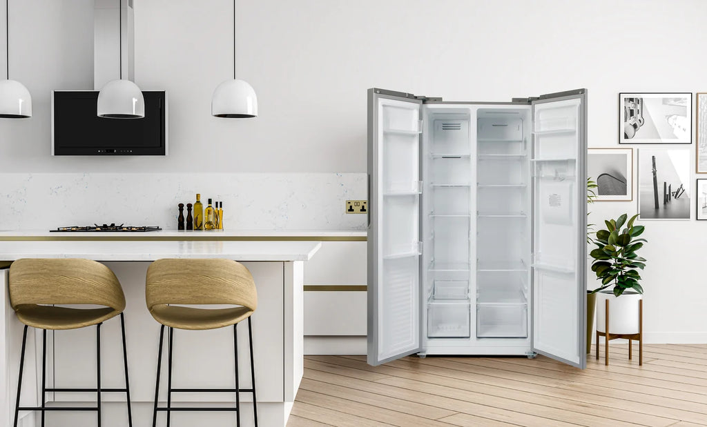430L American Style Fridge Freezer in Silver